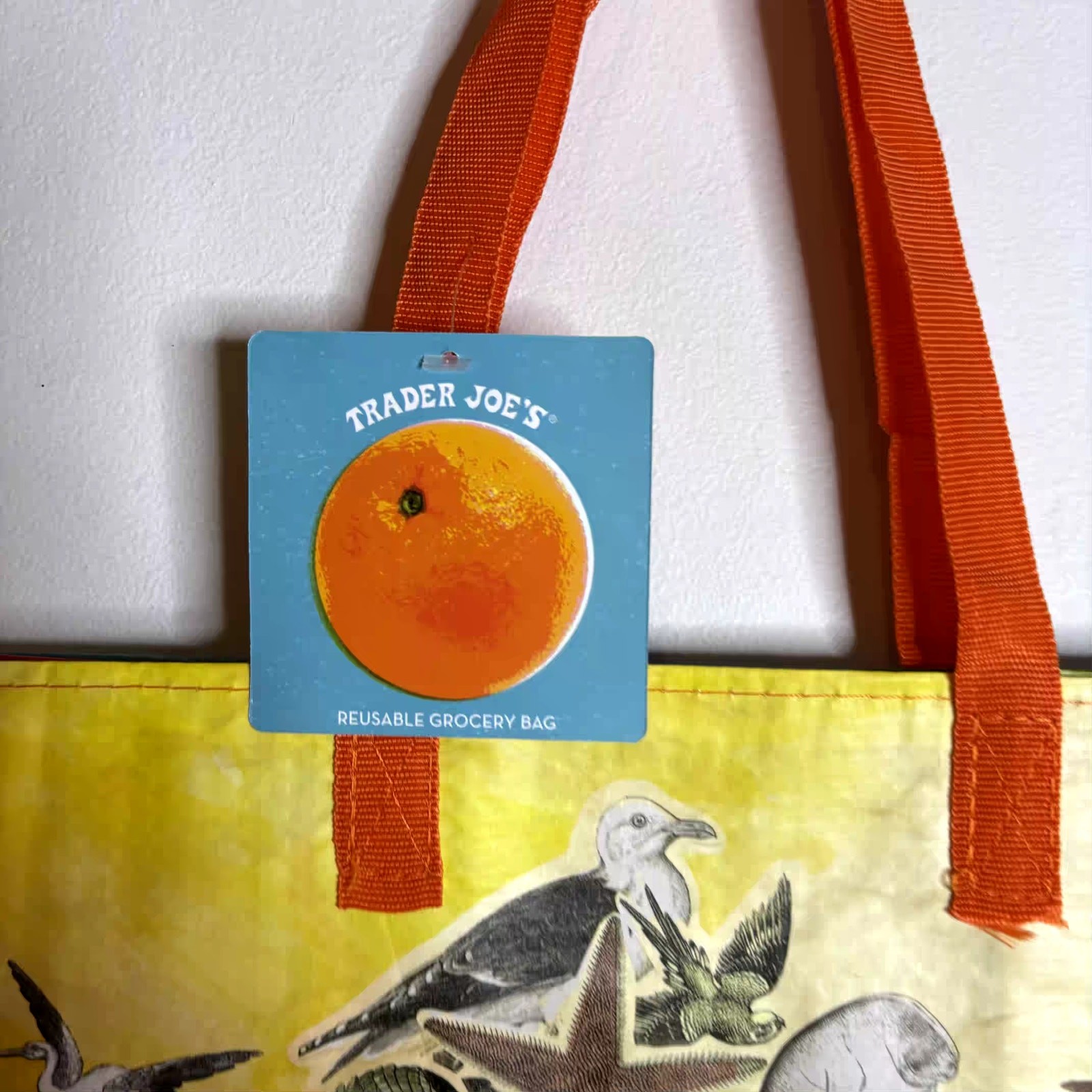Trader Joe’s Florida Sunshine State Citrus Orange Tote Bag Reusable Shopper NWT!
