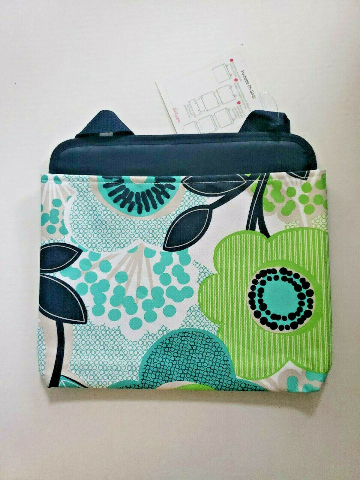 Thirty One Retired OH SNAP POCKET in FABULOUS FLORAL navy, green, teal SKU U11