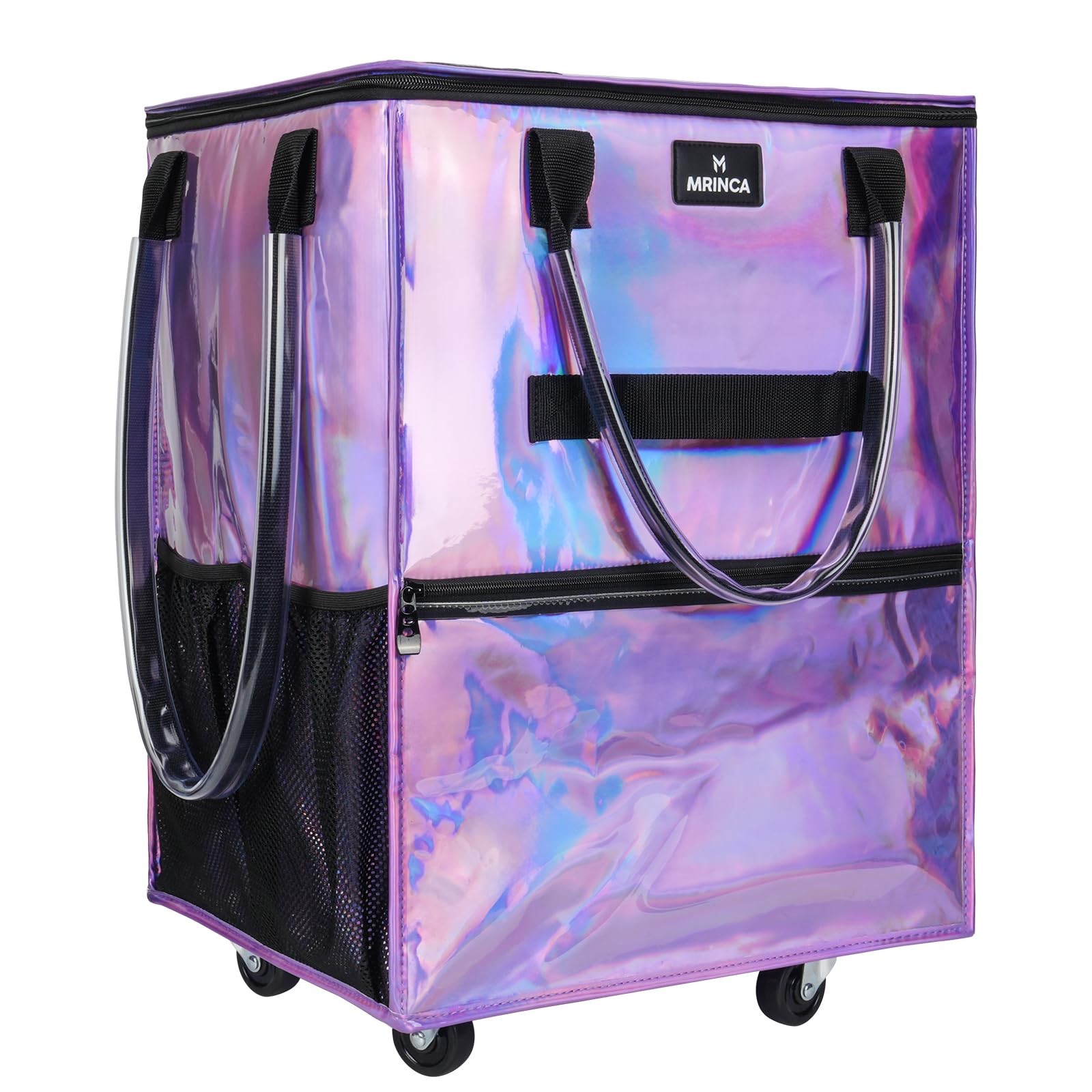 Large Reusable Grocery Bag On 5 Wheels, 130L Foldable Rolling Tote Bag, Heavy…