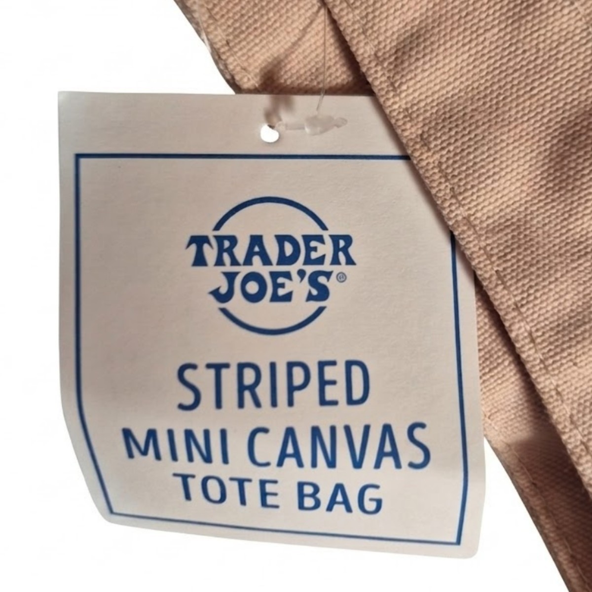 Trader Joe’s Striped Mini Canvas Reusable Tote Shopping Bag 2026 Limited NWT