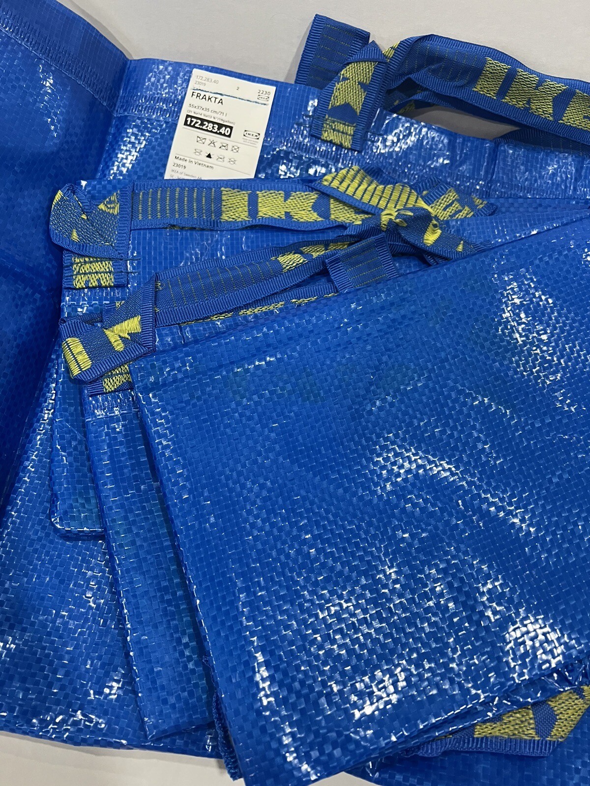 IKEA Bags Lot Of 4 – 19 Gallons! Sturdy Laundry,Groceries , Toys- 4 Pack NEW