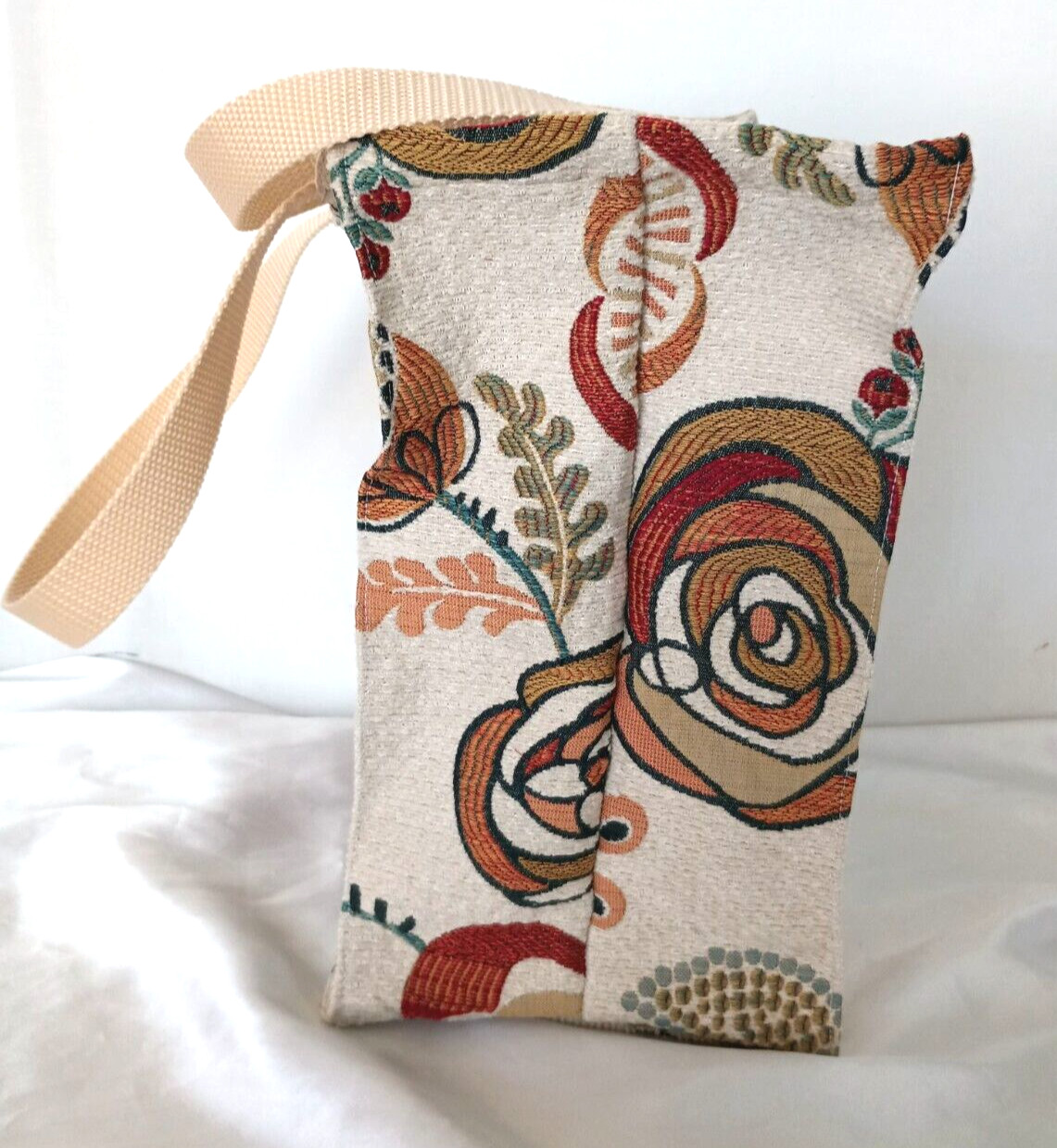 New Custom Reusable Shopping/ Tote Bag Washable Cloth Floral Unlined 12″ x 15″