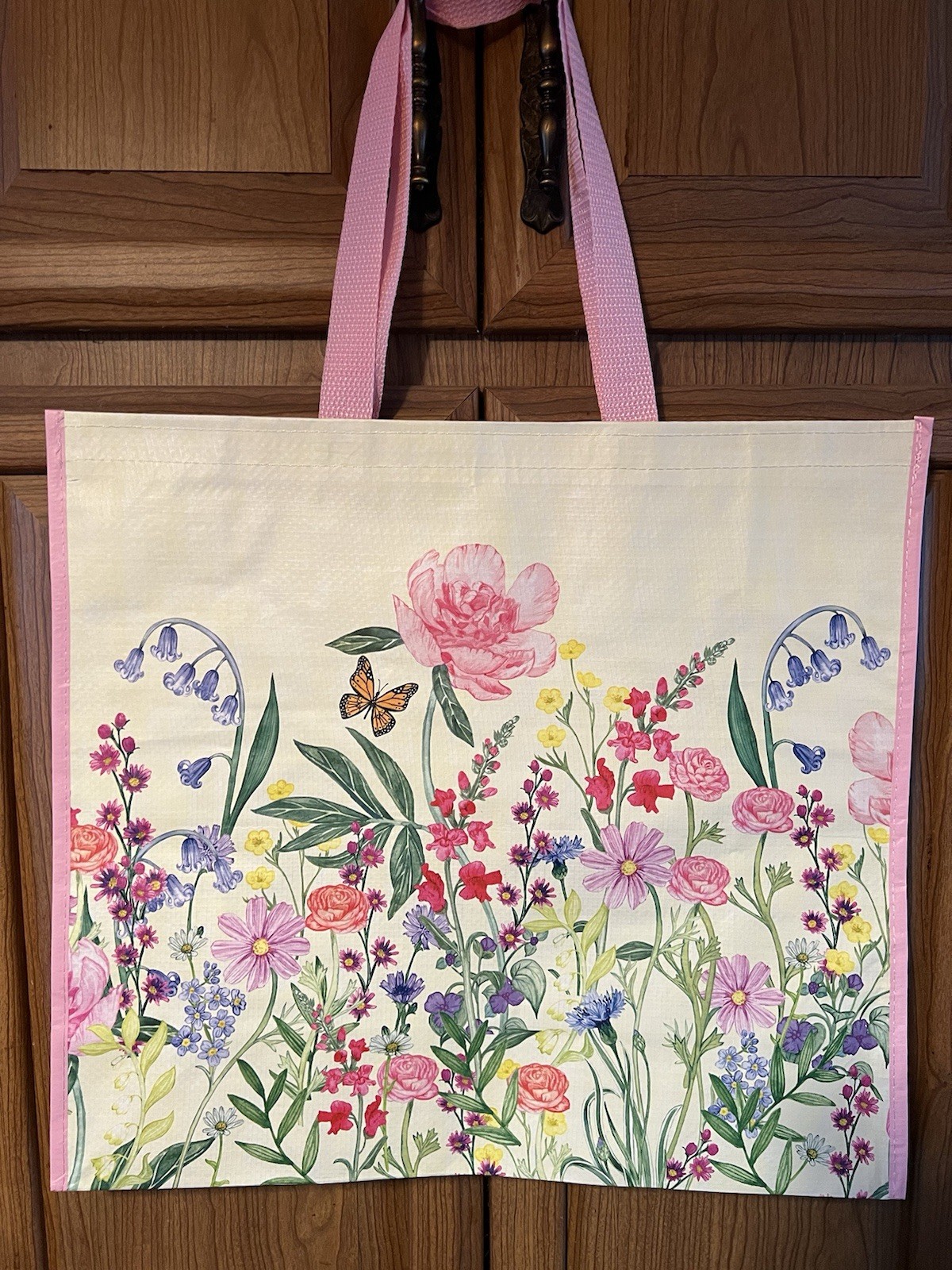 REUSABLE SHOPPING TRAVEL TOTE BAG FLORAL🦋 ECO FRIENDLY 🌸NEW