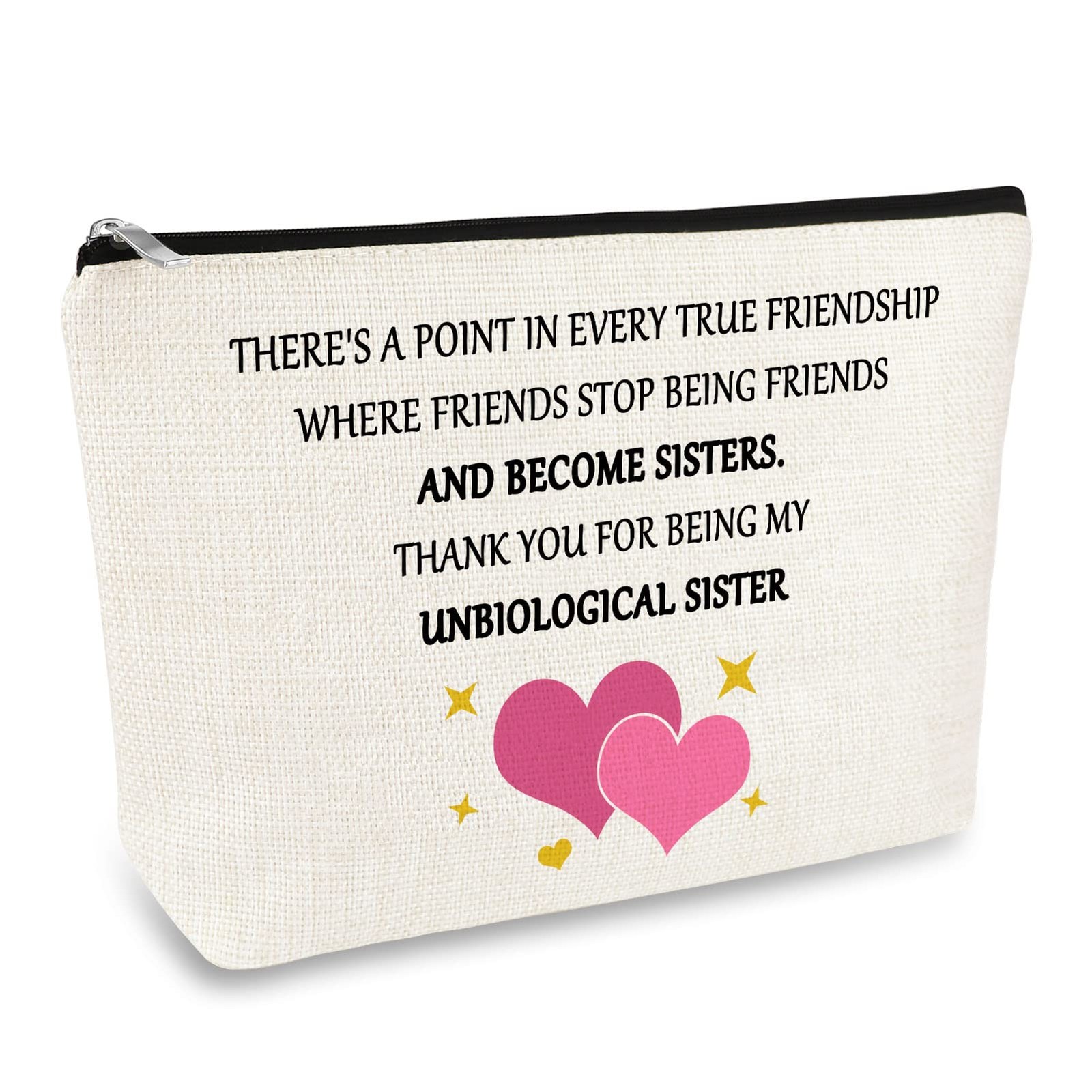 Best Friend Gift Makeup Bag Friendship for Women Unbiological Sister 369