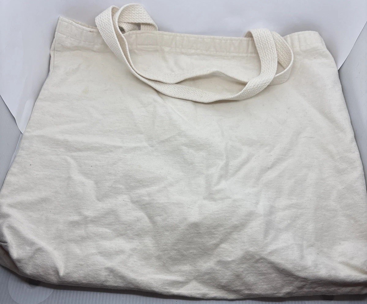 Cloth Bag Reusable Souvenir The FORT Danbury Wisconsin Cream Color 2 Handles