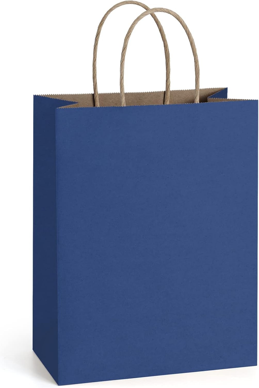 25Pcs Navy Blue Bags 8×4.25×10.5 Kraft Paper for Gifts, Shopping Retail
