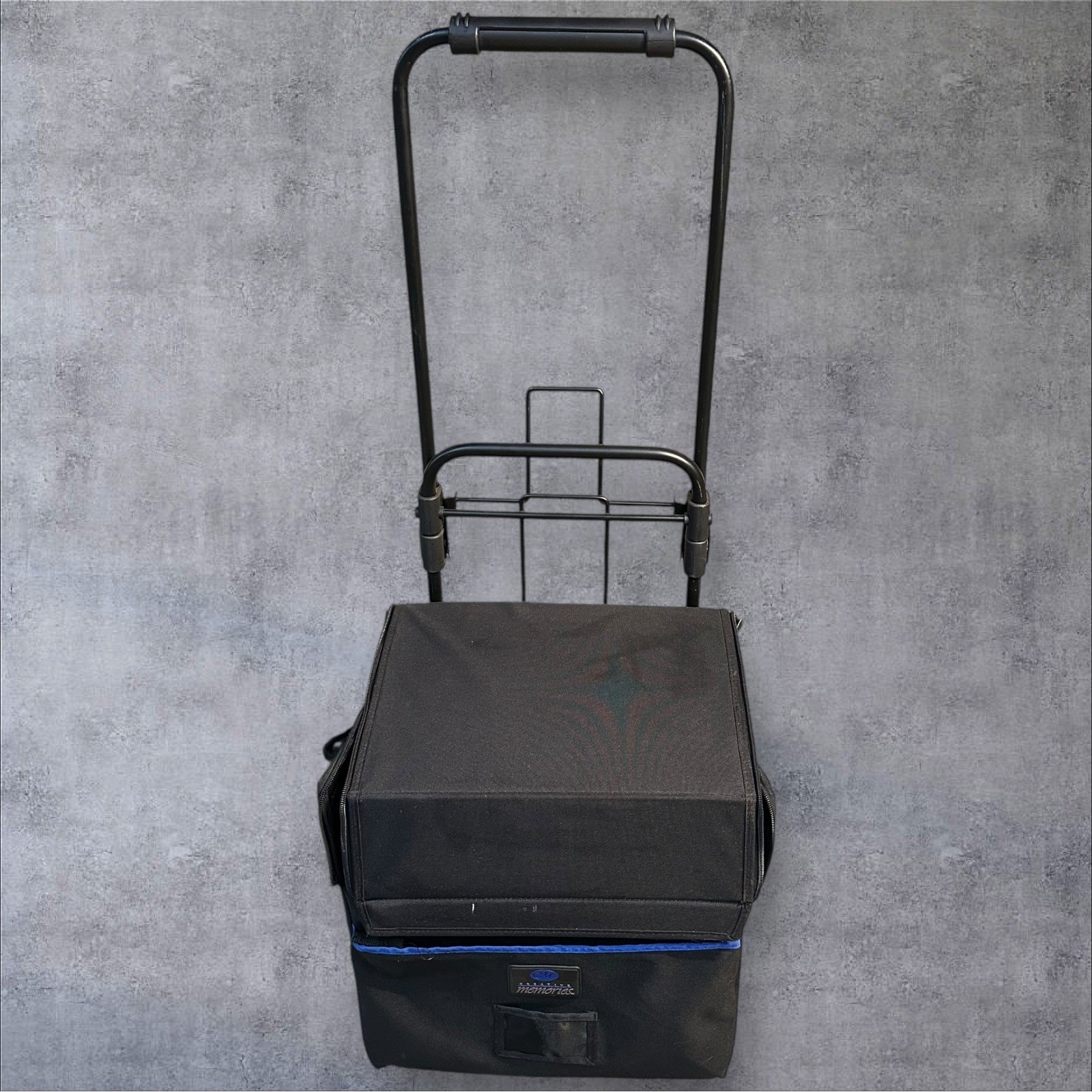 Creative Memories Rolling Tote Bag w/ Collapsible Cart Black Vintage Scrapbook