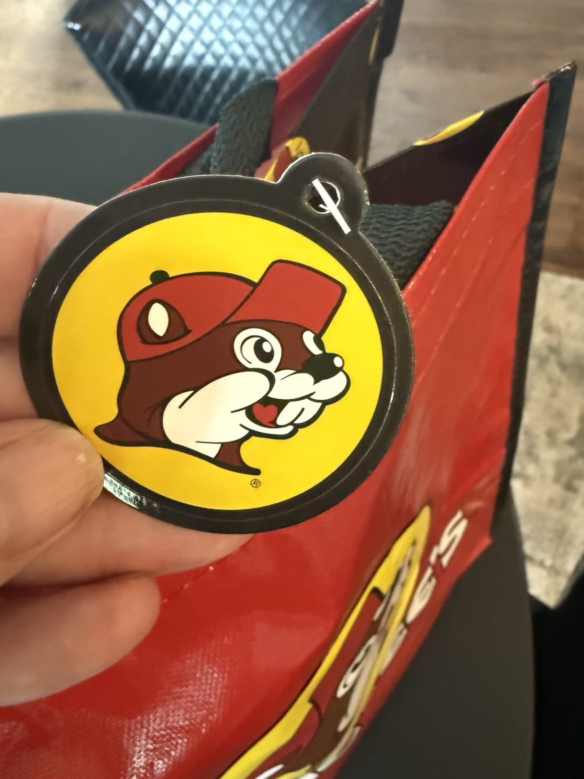Buc-ee’s Red Beaver Reusable Bag NEW Travel Bag Tote Bag Black Handles Free Ship