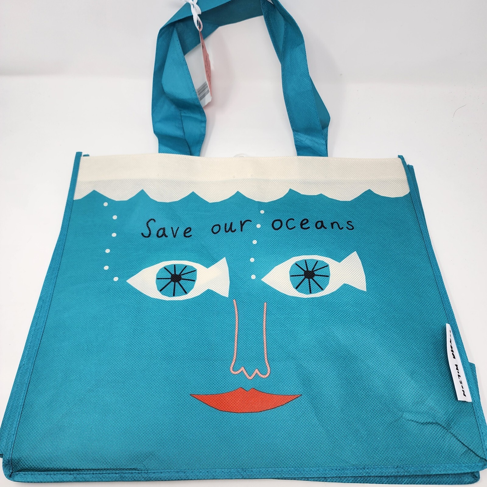 Tesco Donna Wilson Save our Seas Tote Bag Ocean Teal 2020 Fish Eleanor Stewart