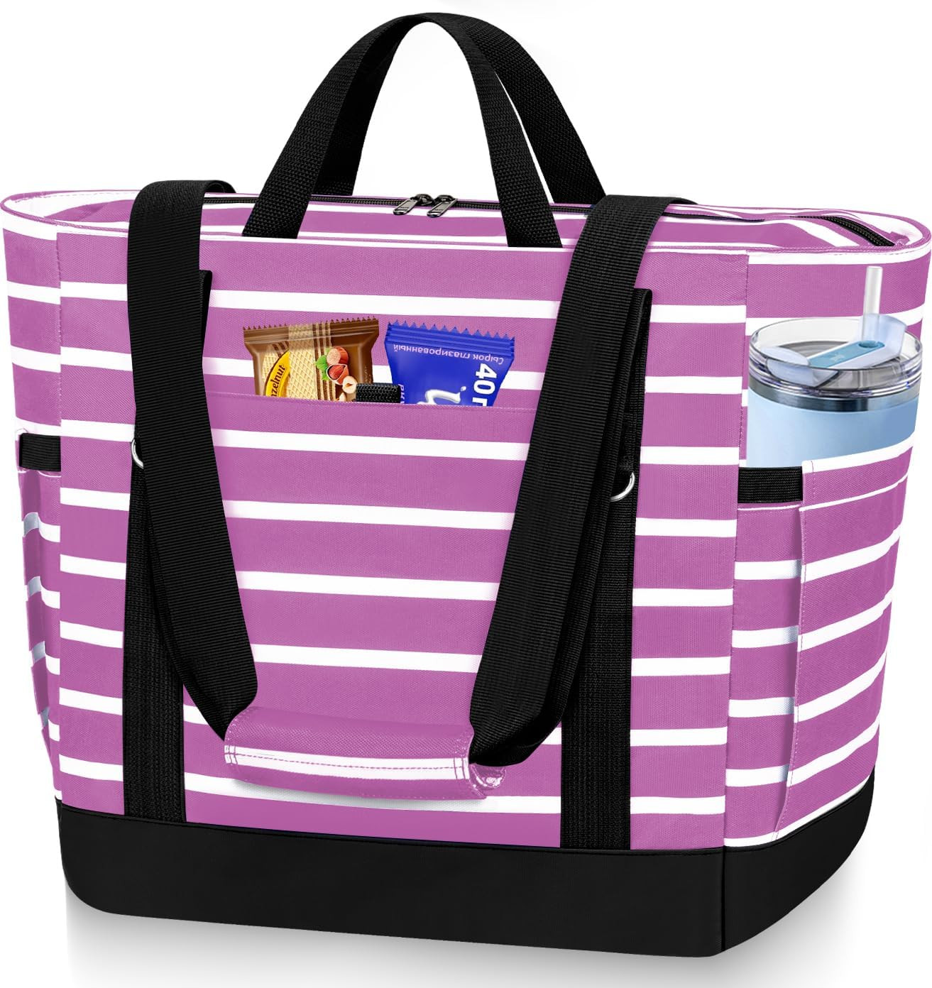Soft Cooler Bag Insulated for Travel,Large Insulated Grocery Bags with Zippered