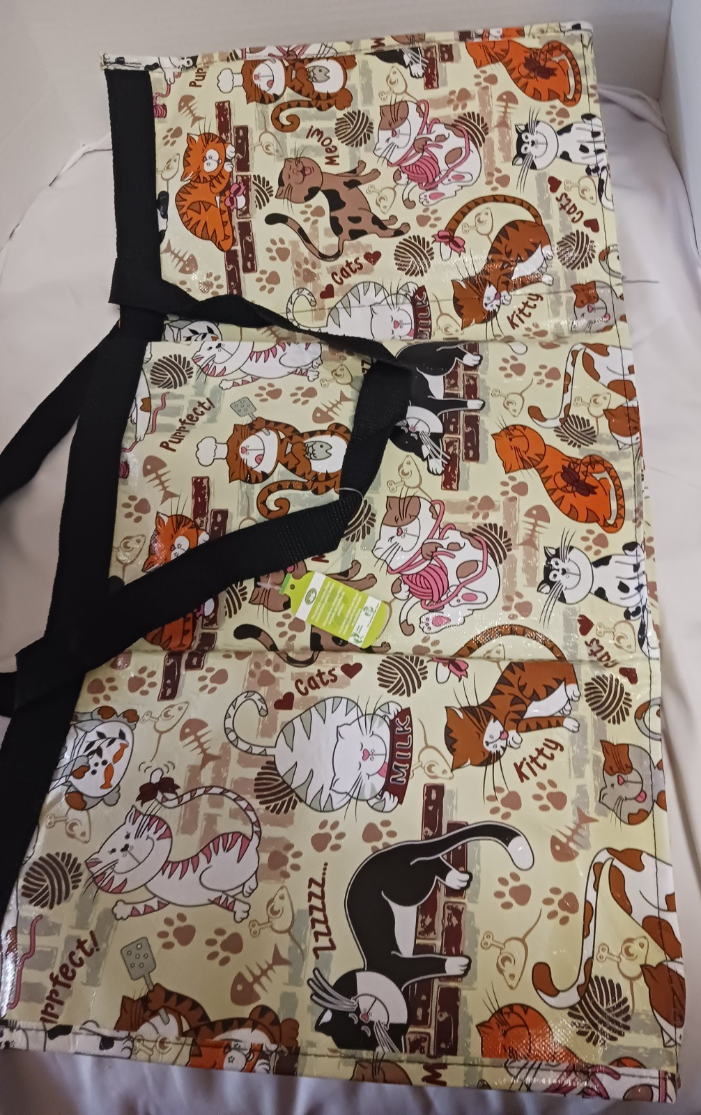 Trunkster 3 section shopping tote cat print car organizer 24″ x 12″ x 12″