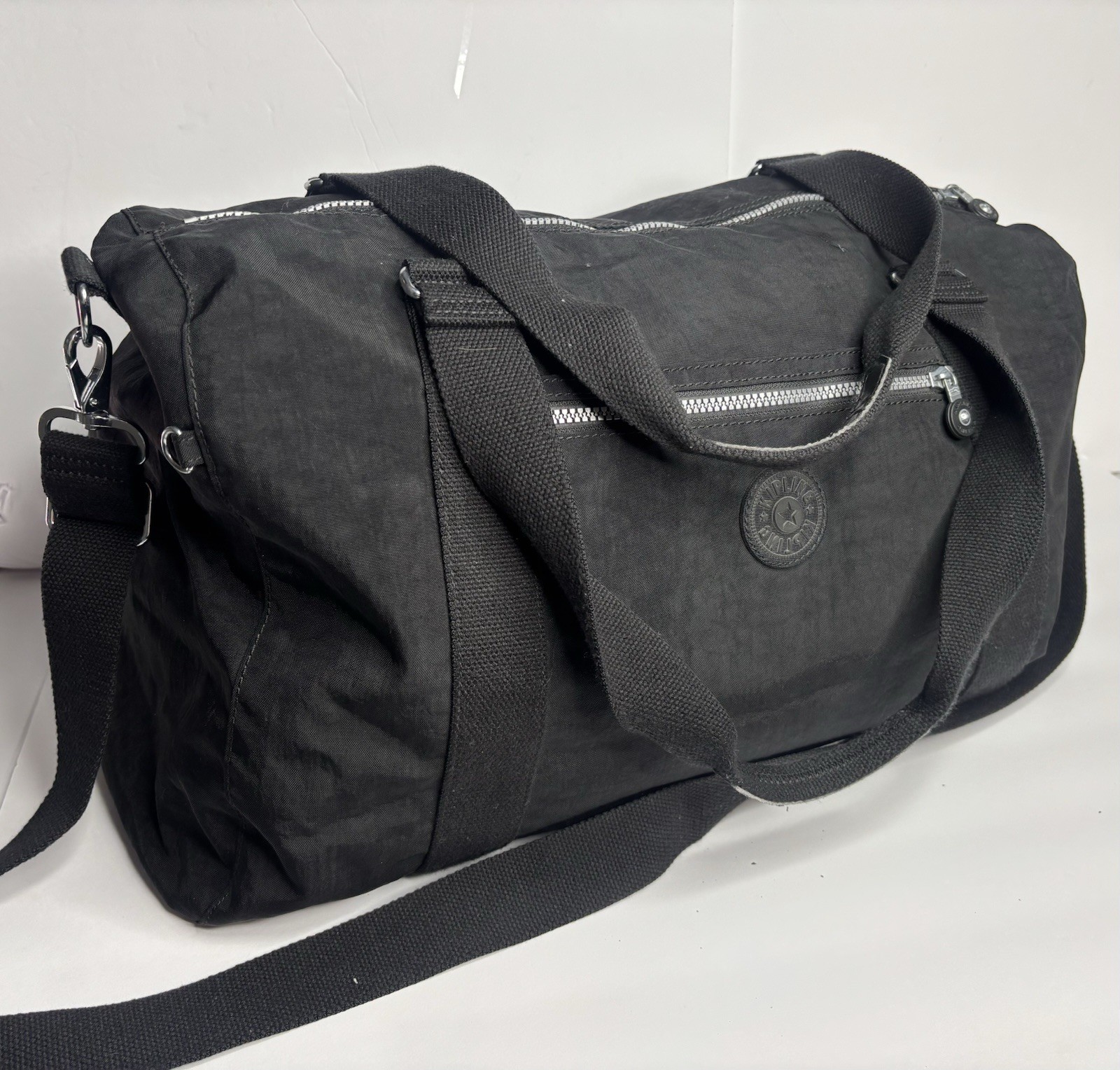 Kipling Art Heritage Tote Black Nylon, Overnight, Weekend, Gym Bag