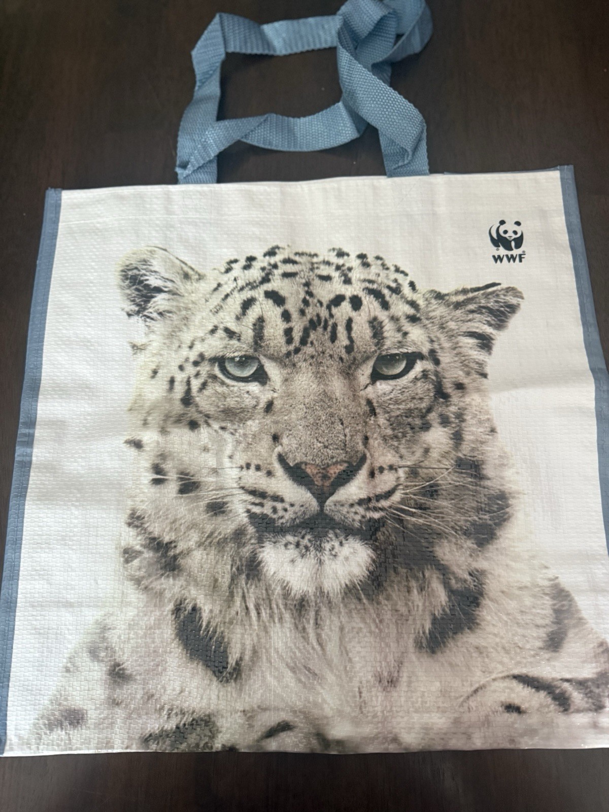 WWF Safari Tote Bag Snow Leopard World Wildlife Fund Recyclable Tote Bag – New