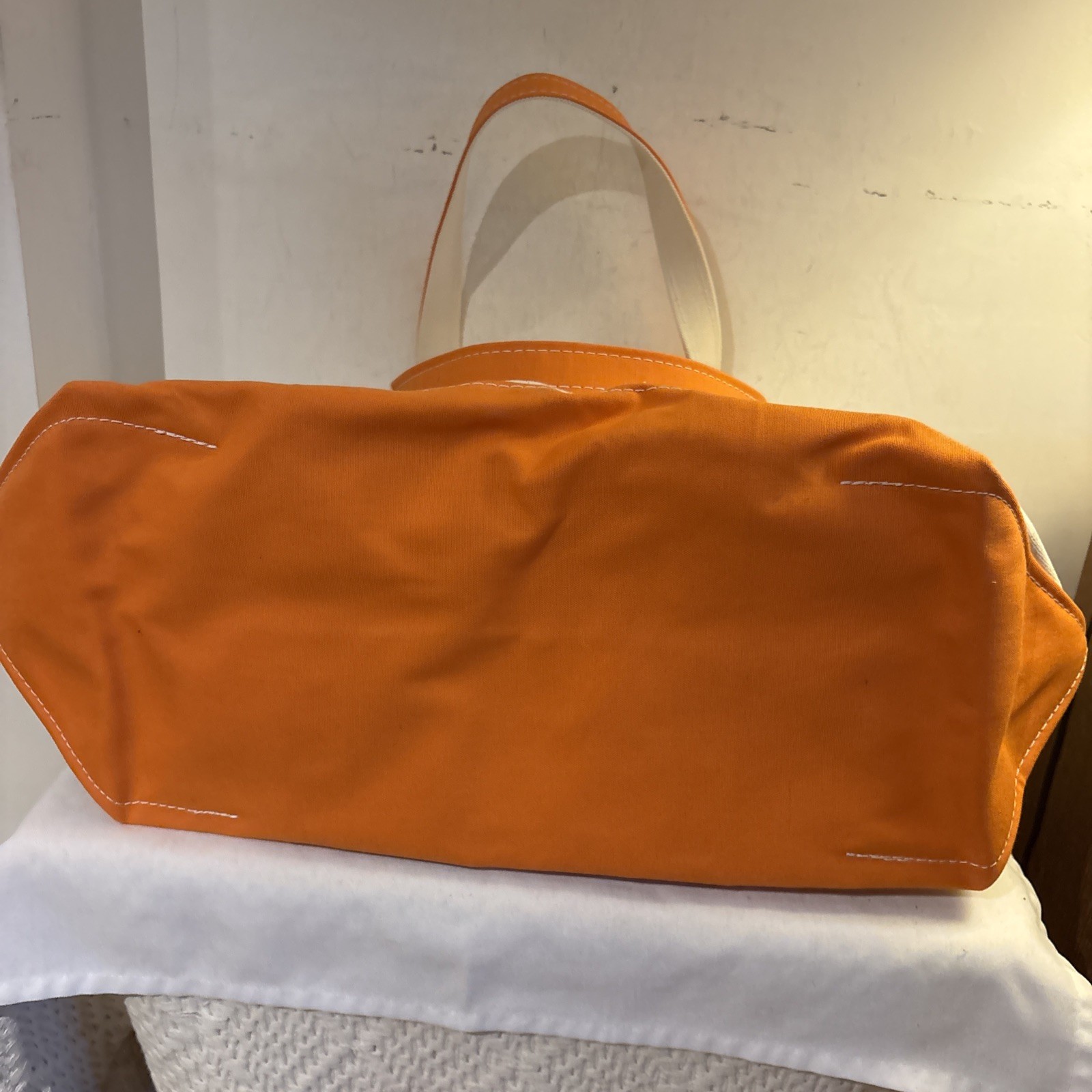 LL Bean Boat & Tote Heavy Canvas Tote Bag Extra Large Long Handle “LMH”Excellent