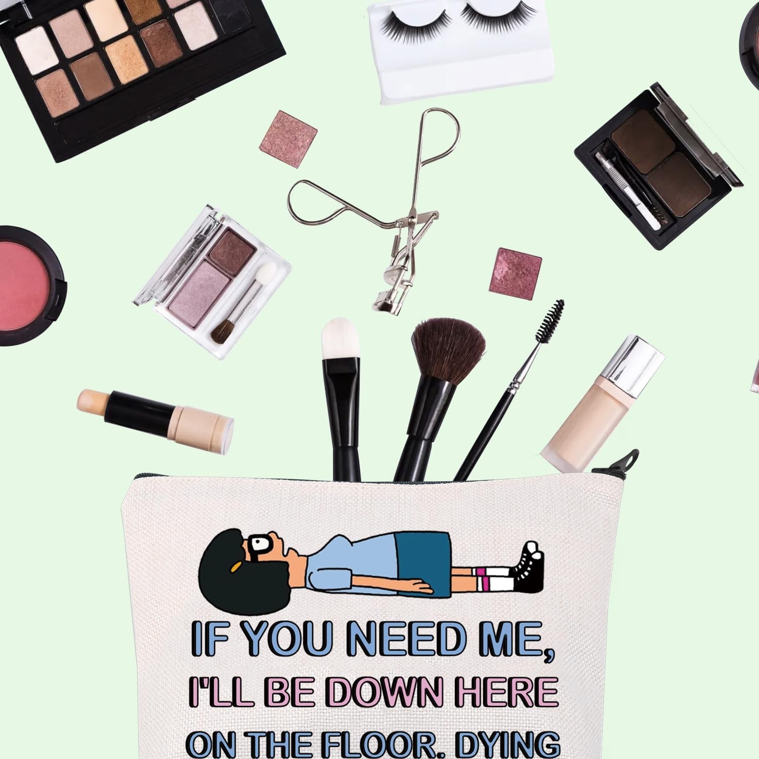 Cartoon Quote Gift Tina Belcher Makeup Bag TV Show One Size, white