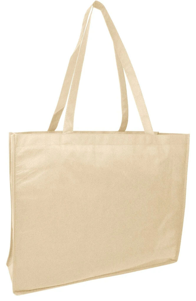 5 Jumbo Size Grocery Tote Shopping Bag Beige Reusable Eco Friendly Large Bags XL