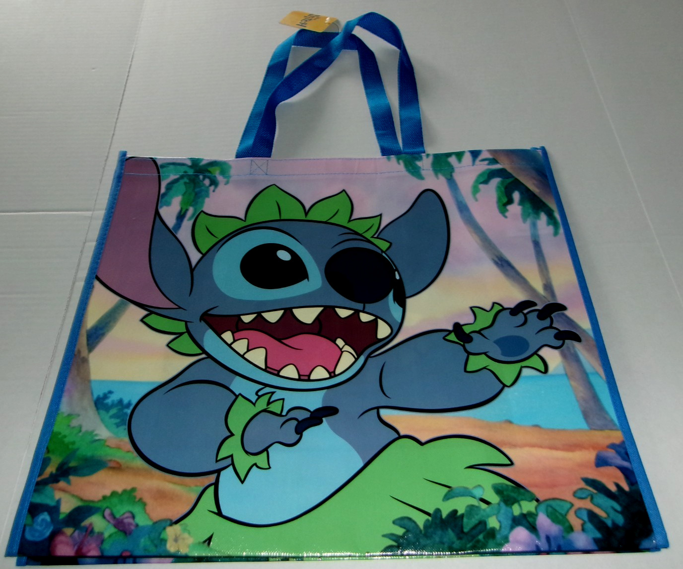 Disney Reusable Tote ~HAWAIIAN STITCH ~ 19.5″ X 17.5″ X 7.5″