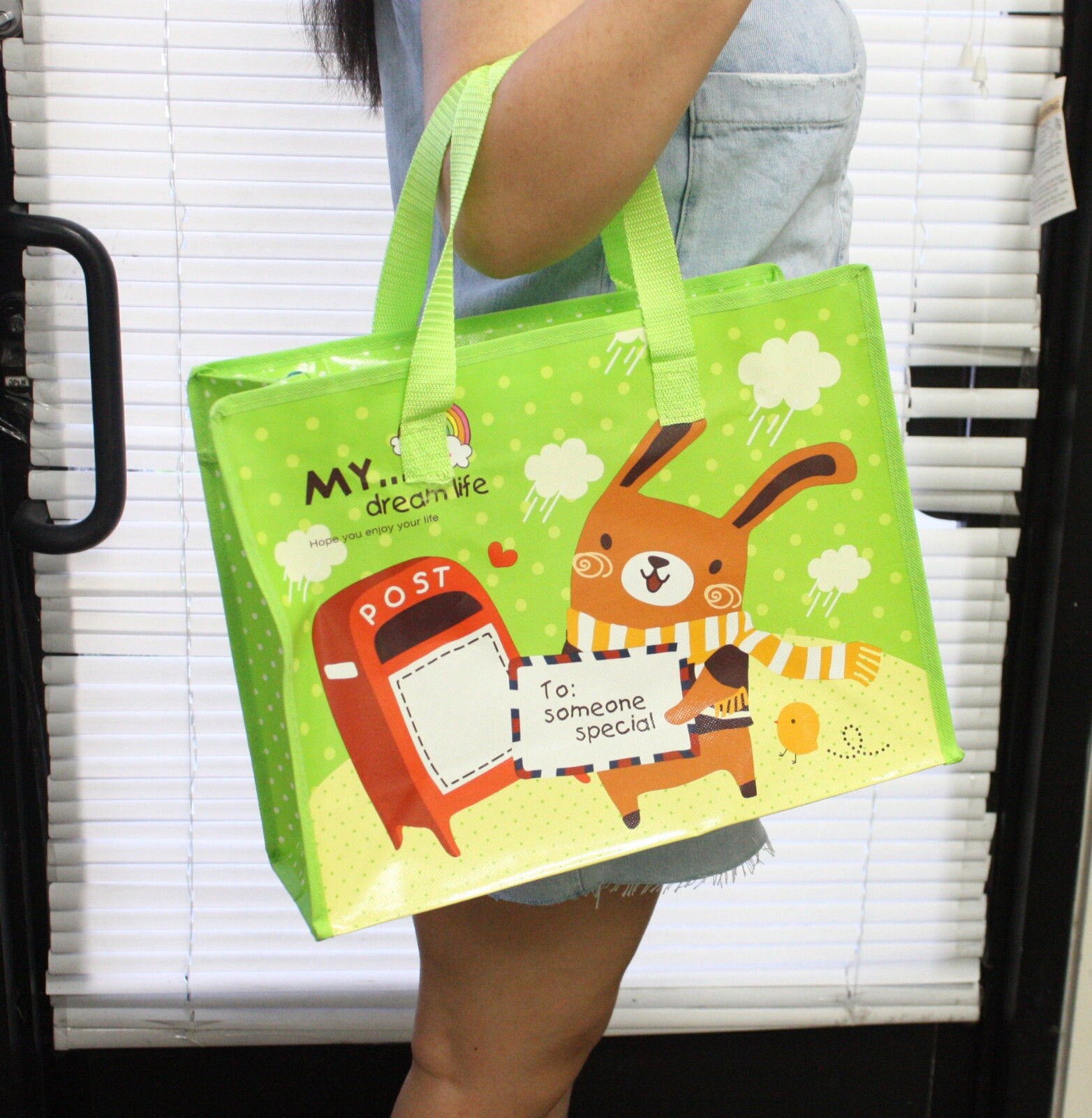 Reusable Tote Bag Shoulder Waterproof Shopping Grocery Travel Picnic Beach Lunch