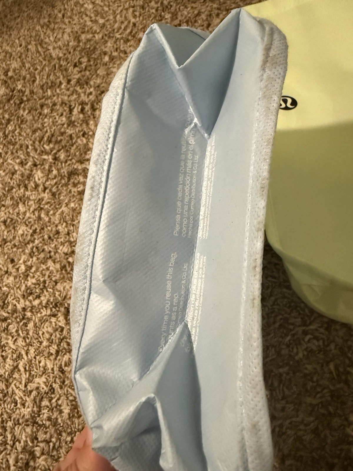 Lululemon Reusable Shopping Bag Bundle – Mint Green Large + Blue Mini Tote Rare