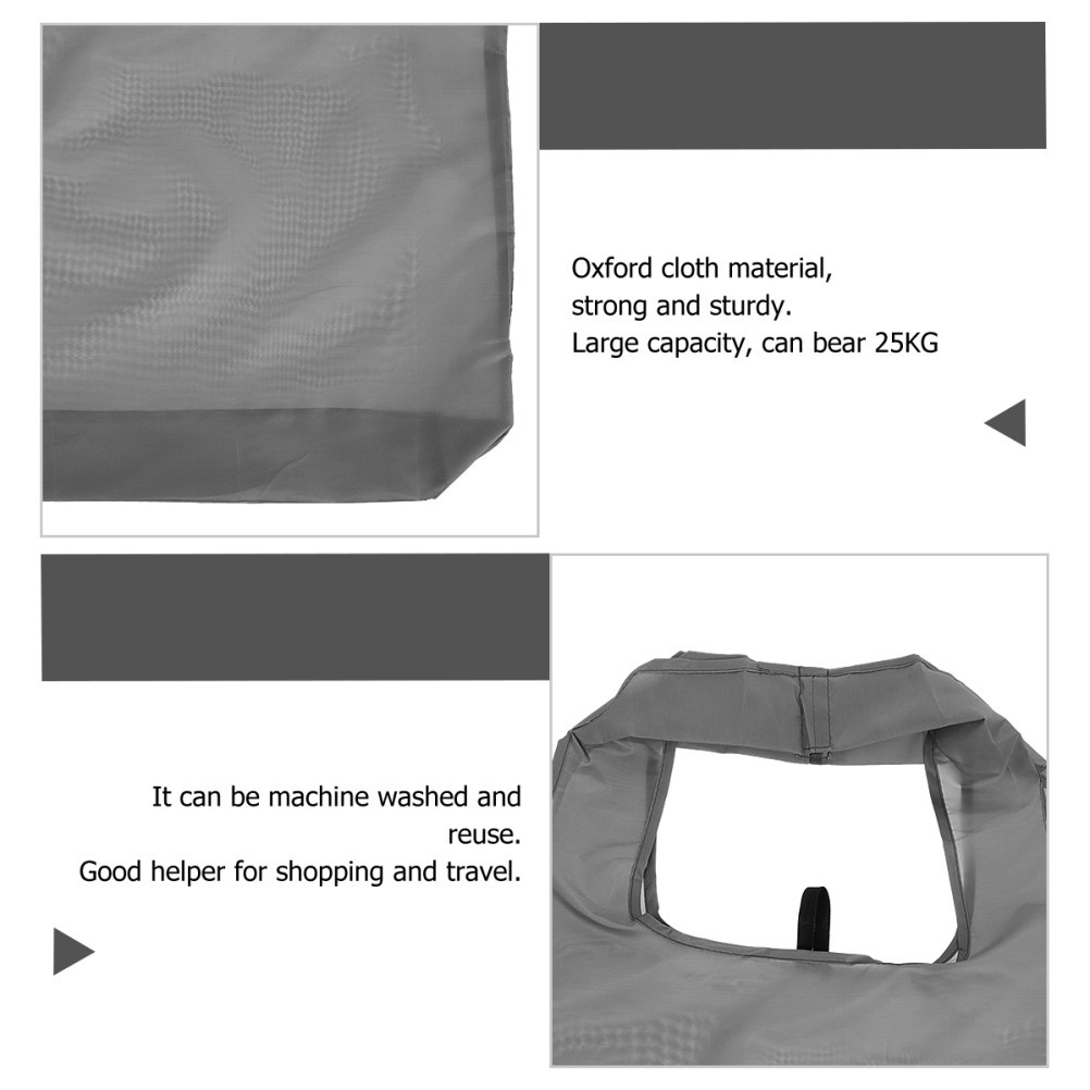 1Set Reusable Oxford Cloth Shopping Bag Foldable Grocery Bag Large Capacity