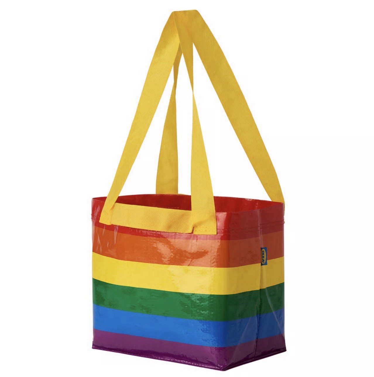 SET of 3 Ikea STORSTOMMA Small Reusable Shopping Bag Rainbow LGBTQ+ Pride New