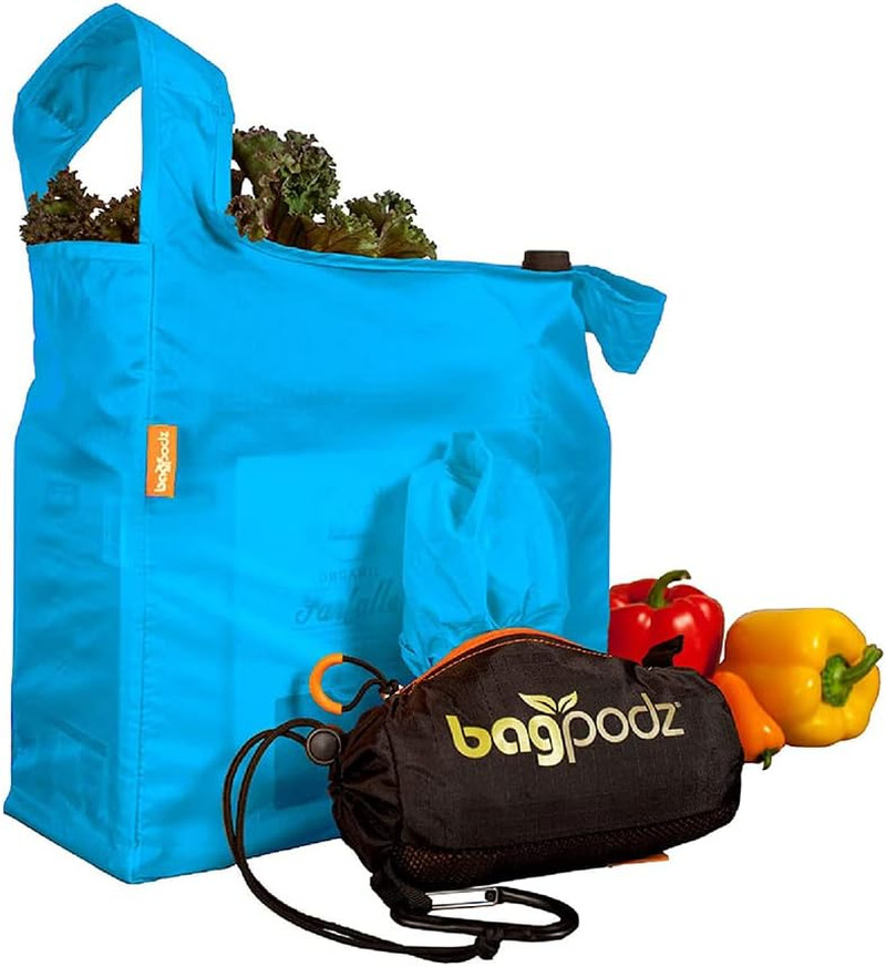 Reusable Grocery Bags, Made from Ripstop Nylon Hold 50Lbs, Foldable Shopping Bag