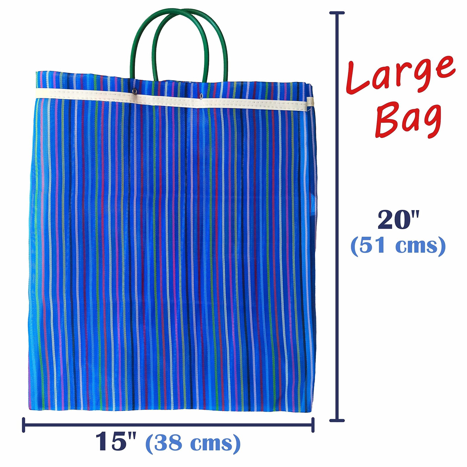 3 PCS Large Mexican Mercado Tote Market Bags Assorted Colors Reusable Mesh