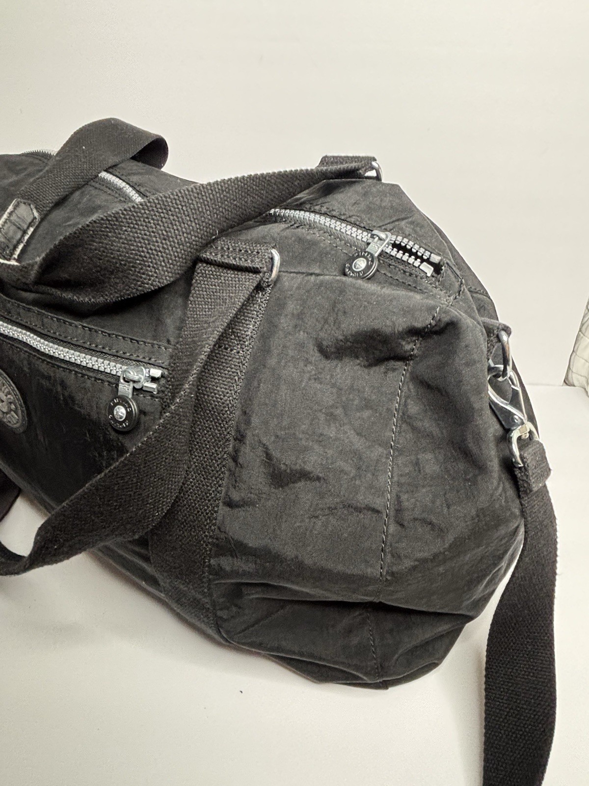 Kipling Art Heritage Tote Black Nylon, Overnight, Weekend, Gym Bag