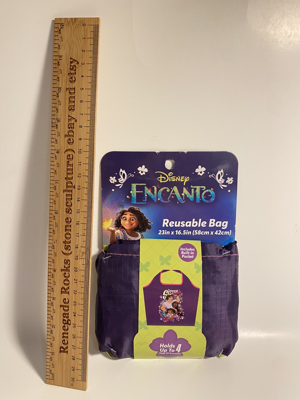 2022 Disney Encanto Sister Goals Reusable Bag Holds 4 Bags Groceries rare