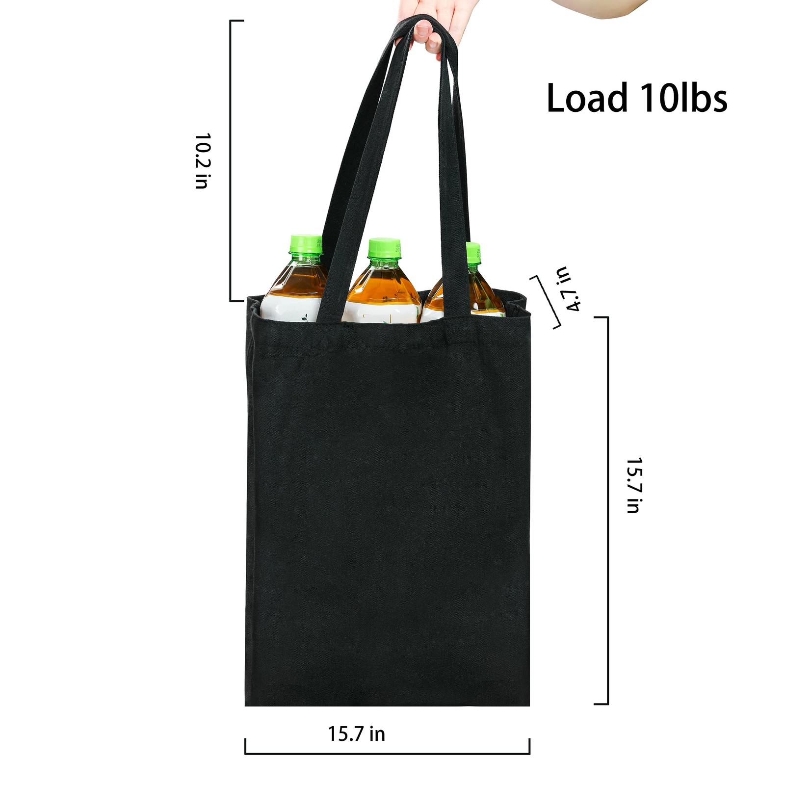 Canvas Tote Bags,2 Pcs Tote Bags Multi-Purpose Reusable Blank Canvas Bags Use…