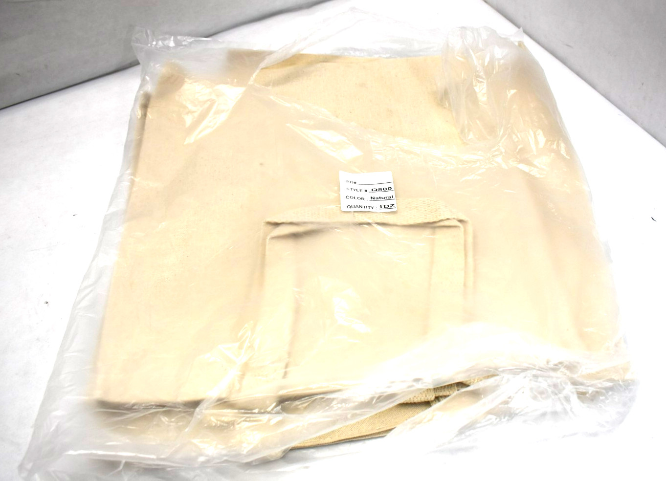 Q-Tees Promotional Tote Bag 100% Heavy Cotton Canvas Webbed Handles 4 Pack