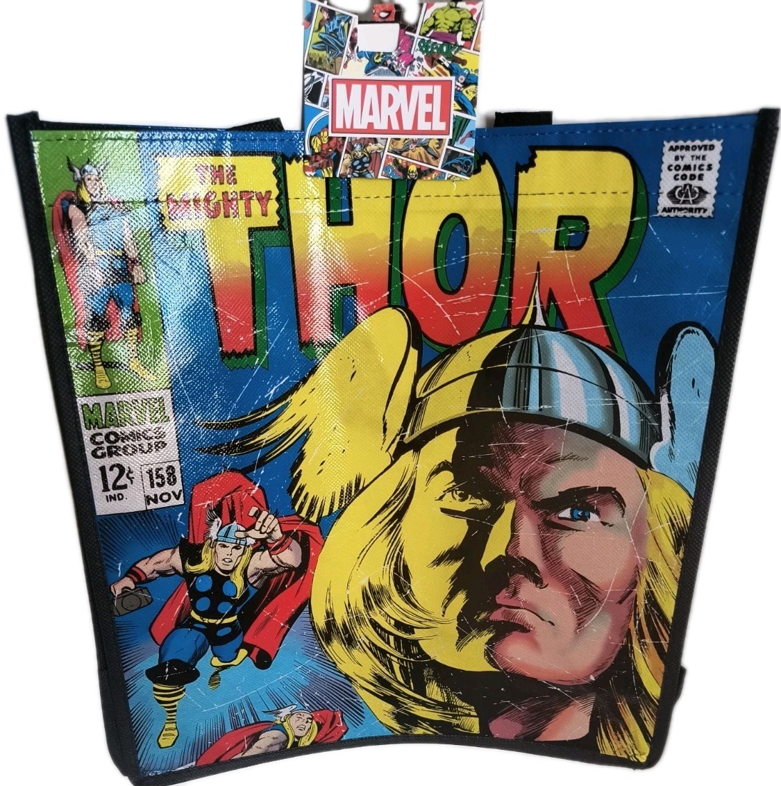 Marvel THOR Comic Superhero Reusable Eco Black Gift/Shopping Bag 🆕🆓shipping!
