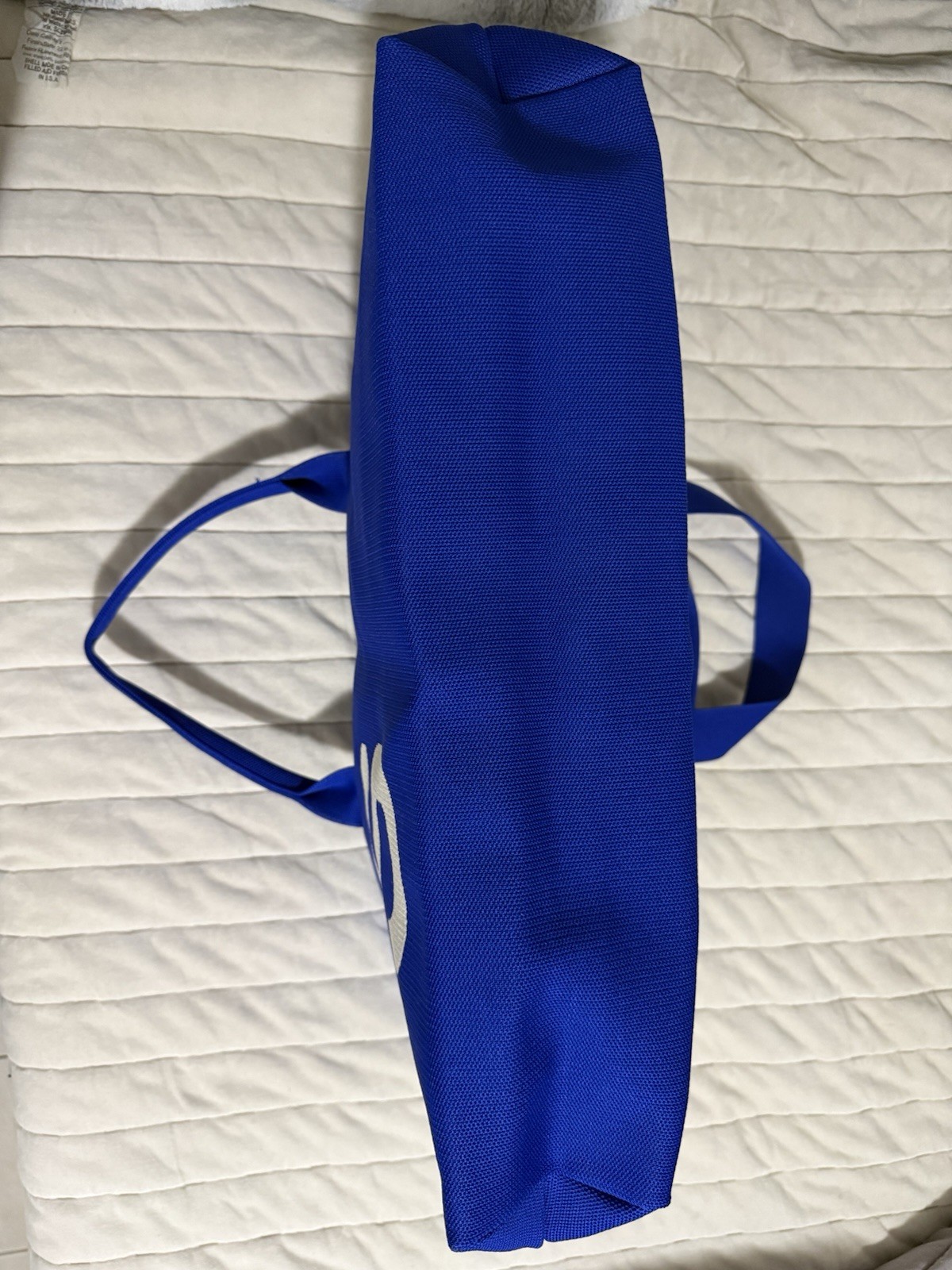 Curves Blue/White Large Tote Bag