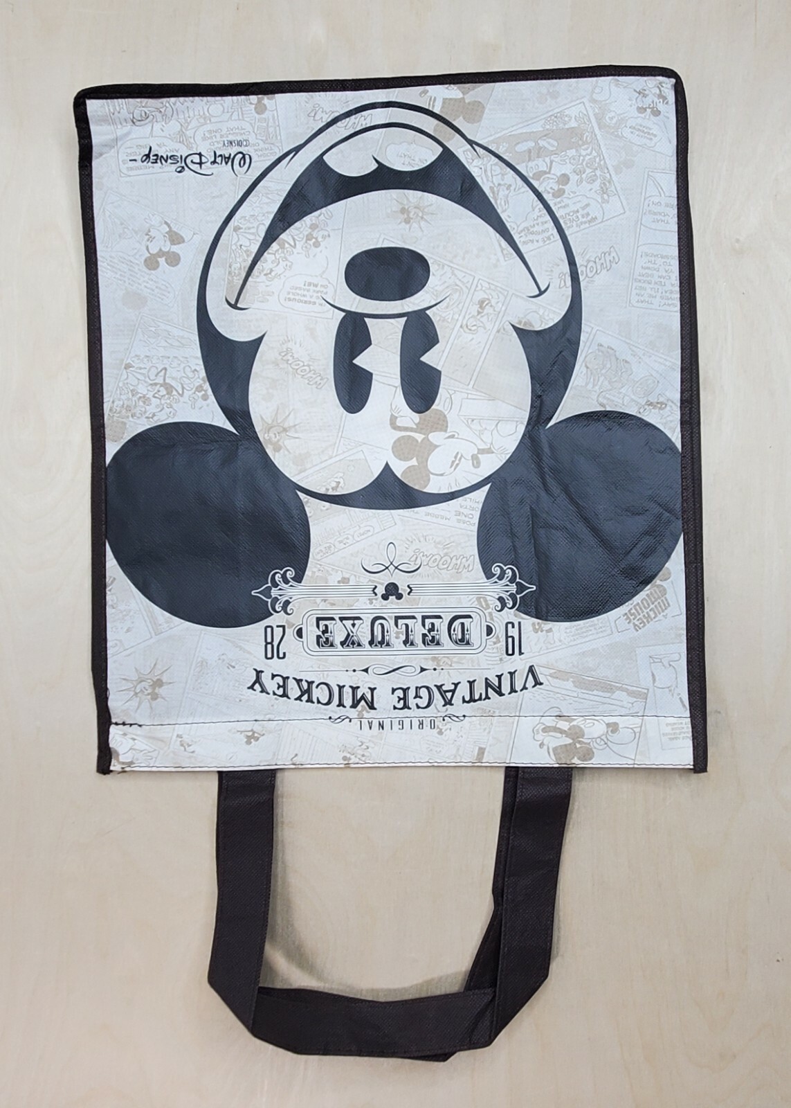 Tote Carry Reusable Bag Mickey Mouse 13.25 x 15.25 Inch Retro