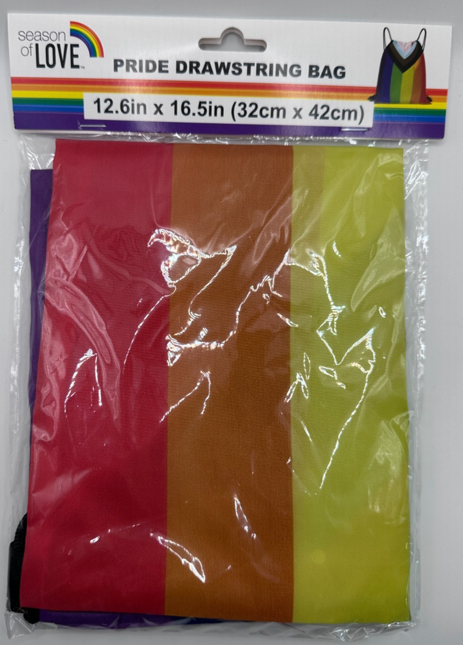 Season of Love Pride Rainbow Drawstring Bag New In Package 12.6″x16.5″