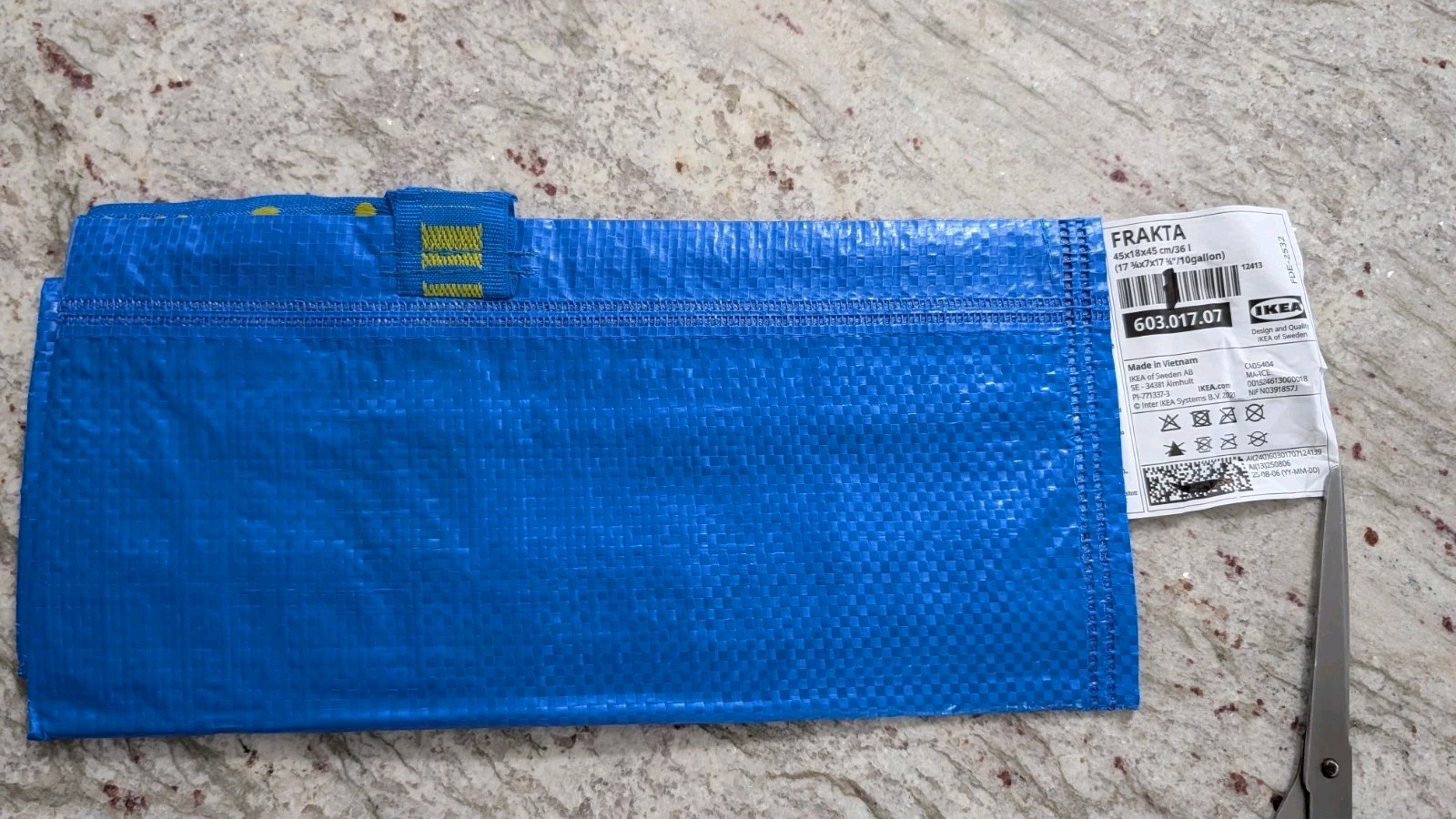 IKEA 10 Gallon BLUE BAGS Lot Of 3 Shopping Grocery Laundry Storage Strong FRAKTA