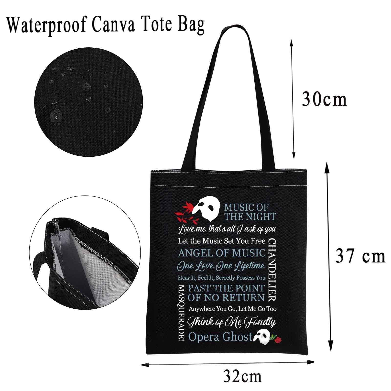 Opera Musical Tote Bag Musical Theatre Lovers Gifts Opera Drama Inspired Gift…
