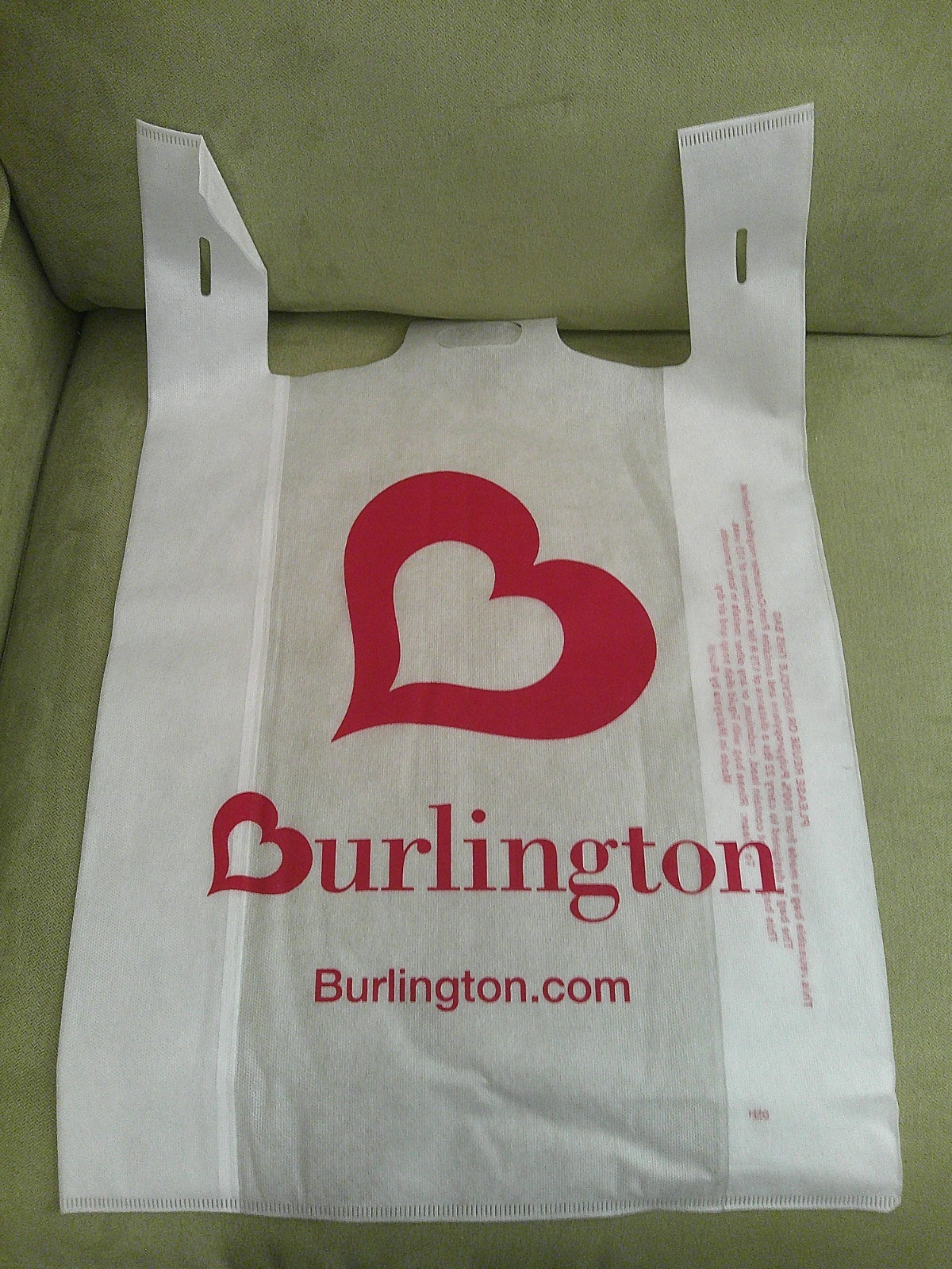 27 Count Lot of White with Red Reusable Burlington Shopping Bags