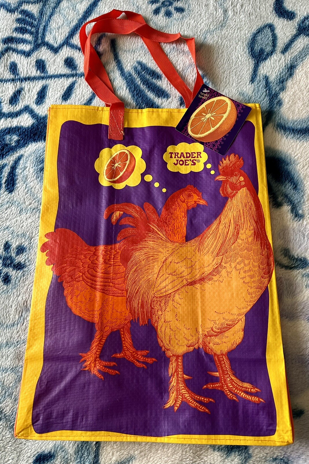 TRADER JOE’S “ORANGE CHICKEN” Reusable Shopping Bag Limited & Rare!! NEW W/Tag