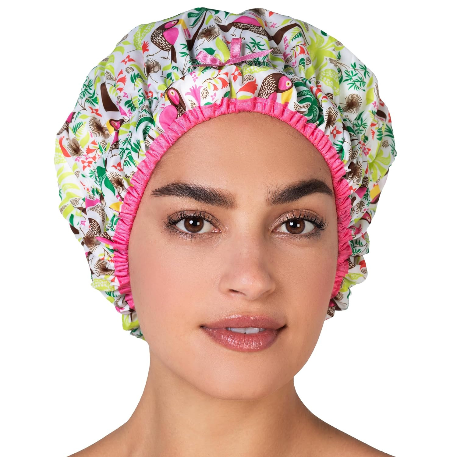 Reusable Bath & Shower Cap Lined, Oversized Waterproof Shower Caps Large