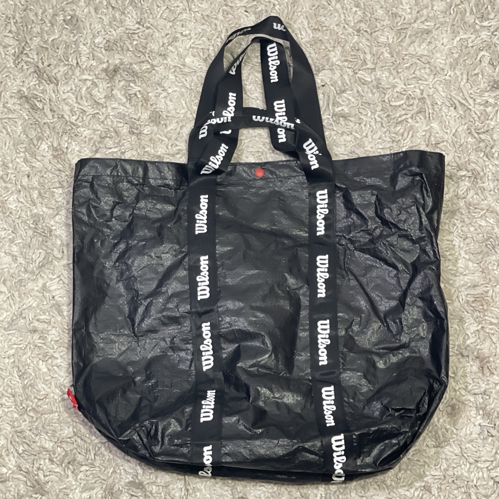 Wilson Black Tote Bag Large Reusable Shopping Gym Travel Carry Bag Tennis