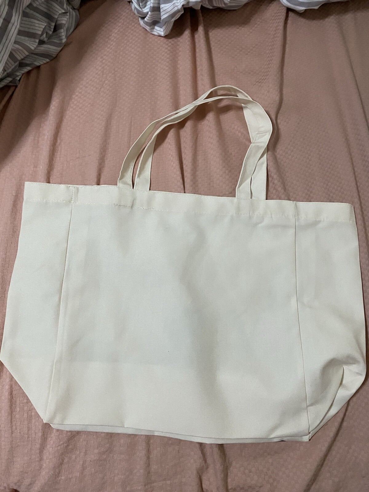 LaCroix Tote Bag Market Medium Reusable Beige Tote Bag
