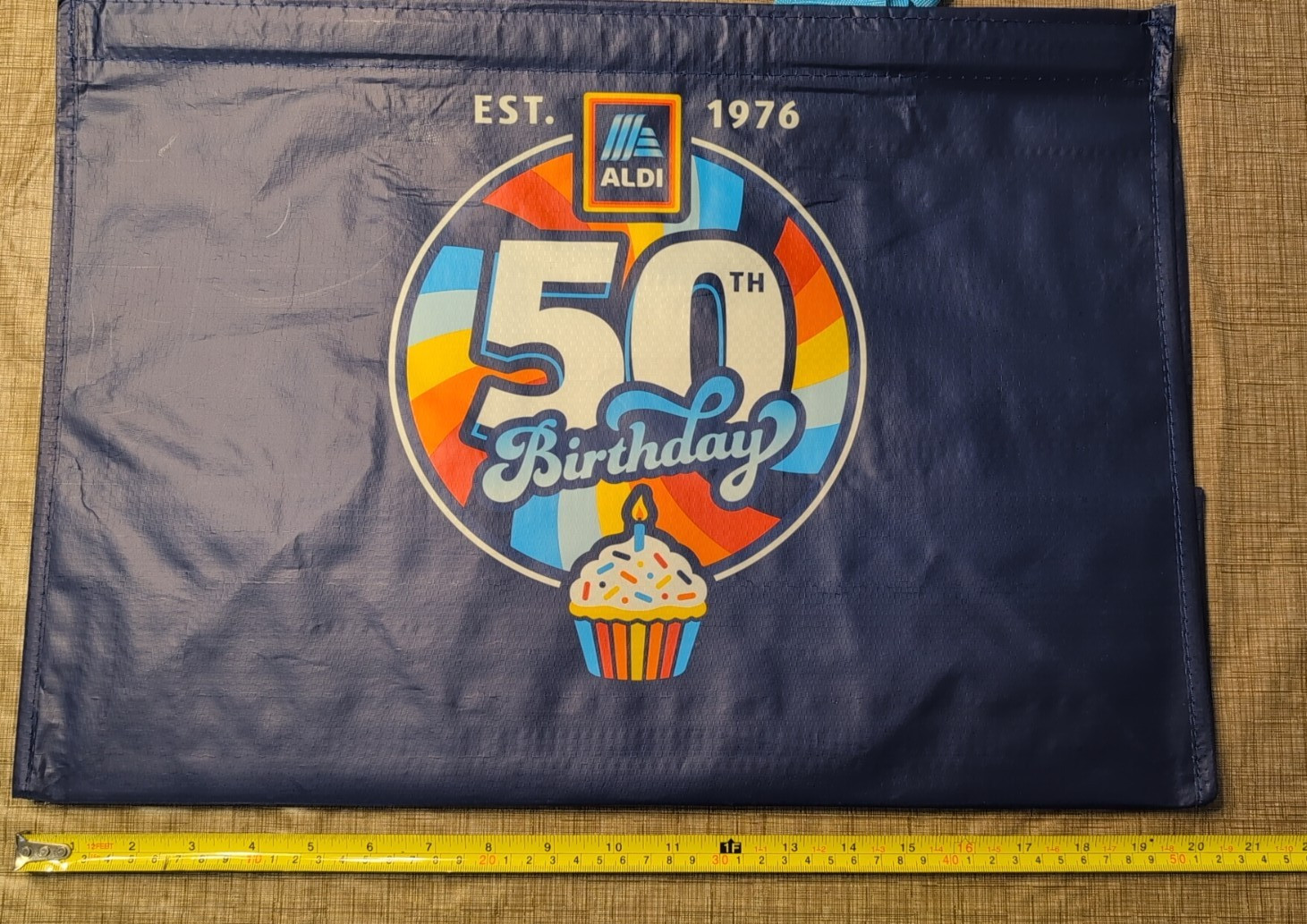 New ALDI Limited Edition 50TH Birthday Click N’ Stay Tote Bag Reusable 2026