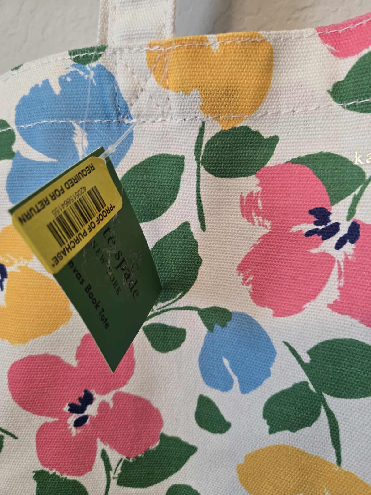 Kate Spade New York Multicolor Floral Tote Reusable Shopping Bag