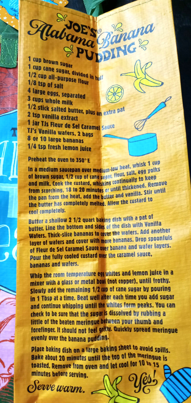 NEW Alabama Trader Joe’s Tote Reusable Bag Grocery Shopping Bag