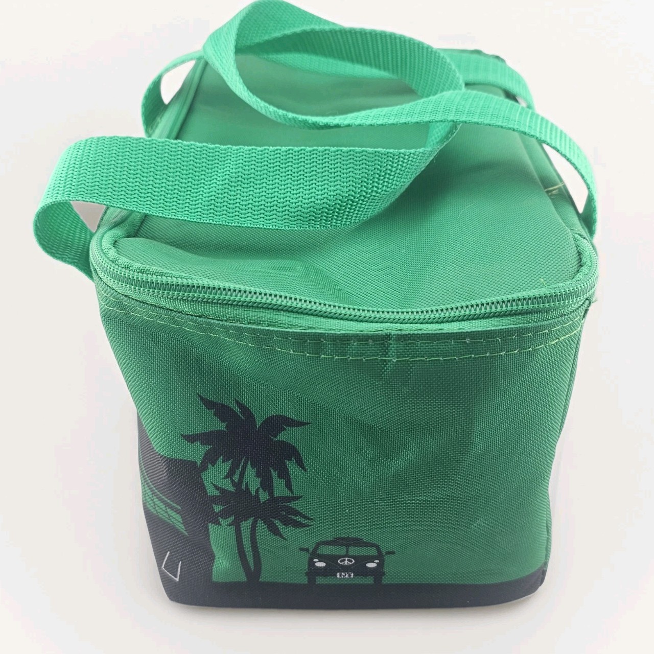 Trader Joes Mini Tote Insulated Lunch Box Bag Teal Blue/Green Cooler