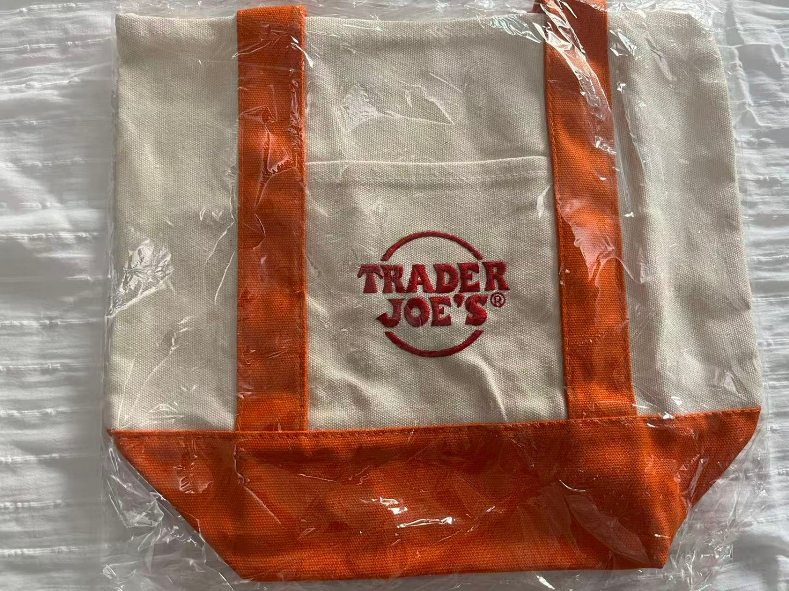 Nine color options Trader Joe’s Mini Pastel Canvas Tote Bag Christmas canvas bag