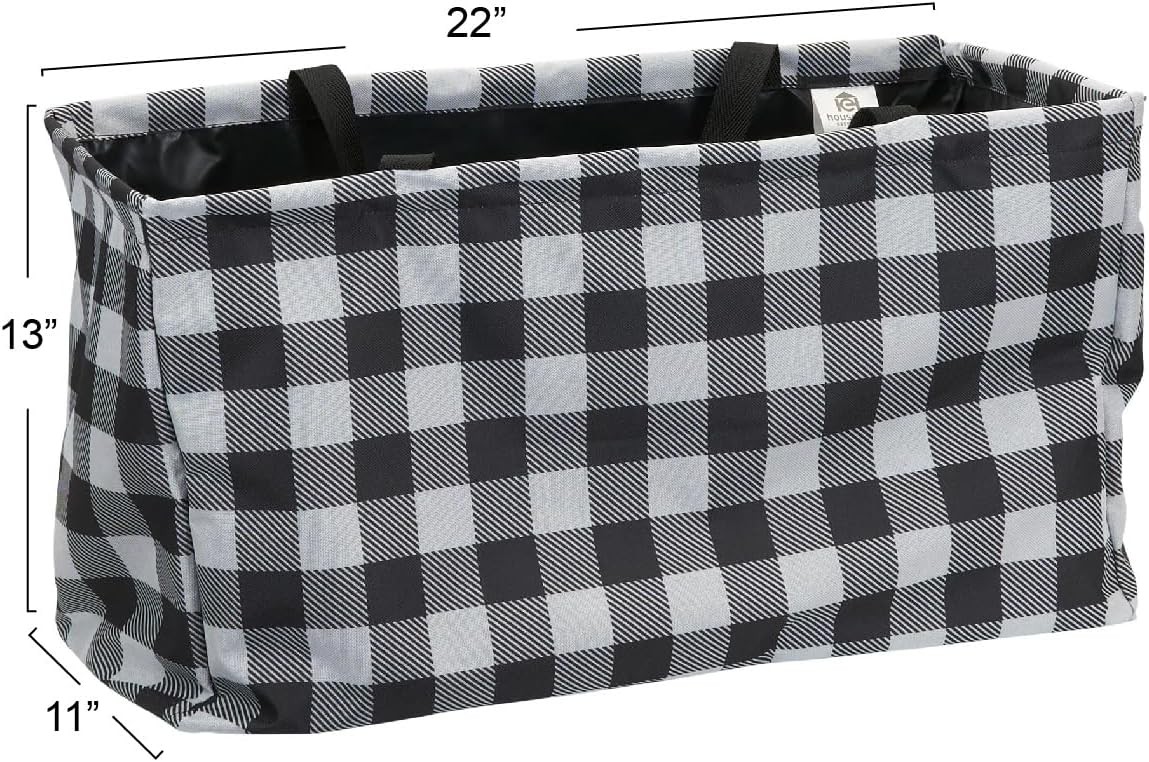 Black and White Check Krush Container Multifunctional Tote Bag