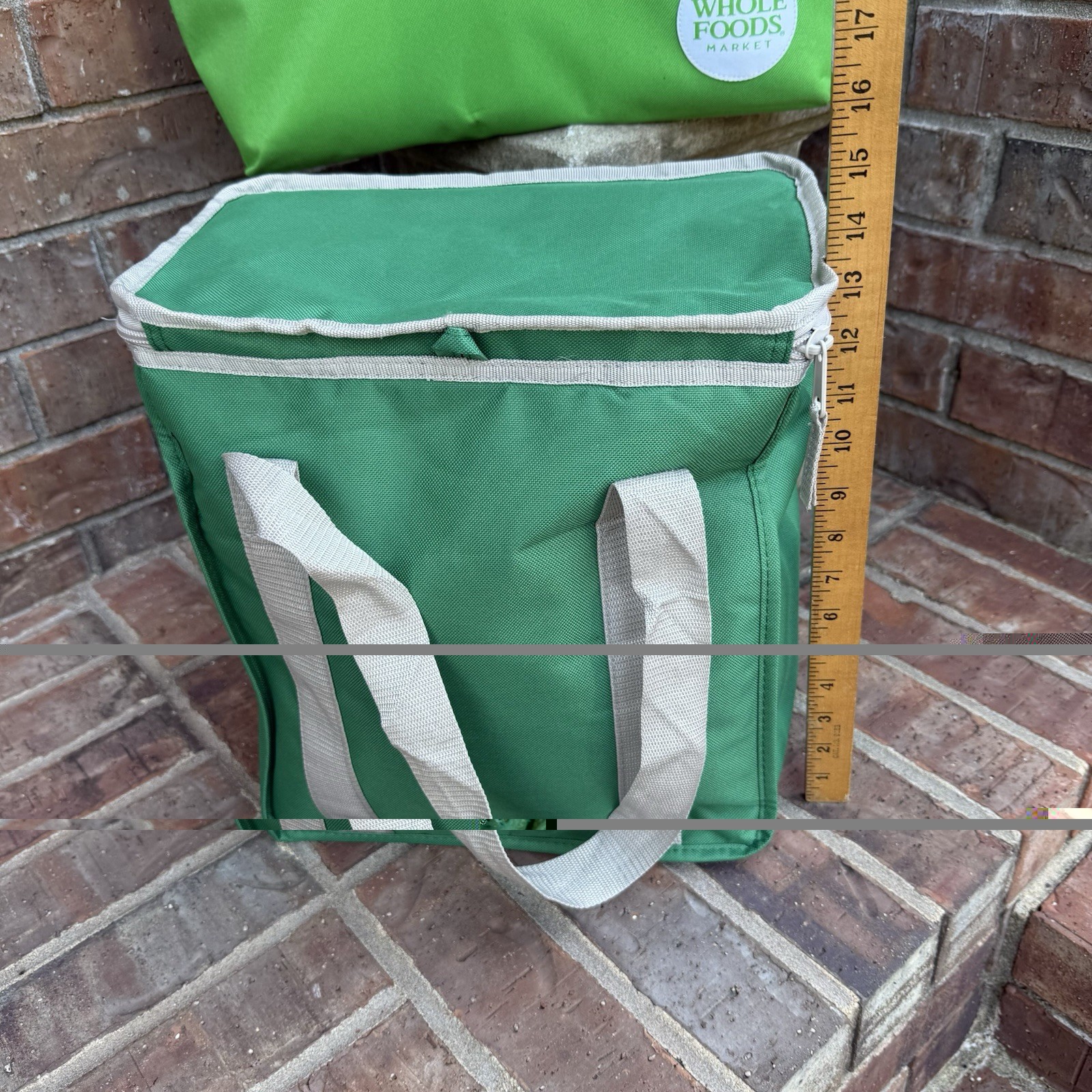 2 Whole Foods Market Insulated Reusable Grocery Tote Bag & Cooler Hot/Cold – NWT