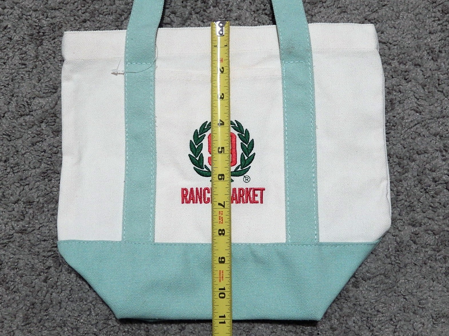 Ranch 99 Market Teal Blue Small Canvas Tote Shopping Bag (brand new) trader joes